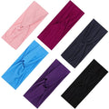 Kachanaa 6 Pcs Headbands for Women No-Slip Stretchy Boho Hair Bands Soft Cross Elastic Yoga Workout Running Thick Headbands for Women's Hair Accessories