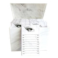 10 Layers Acrylic Eyelash Storage Box,Eyelash Holder Extension Tool,Makeup Organizer False Eyelashes Glue Pallet Holder, Grafting Eye lashes Close-Packed Display with 10 Pallets (Marble White)