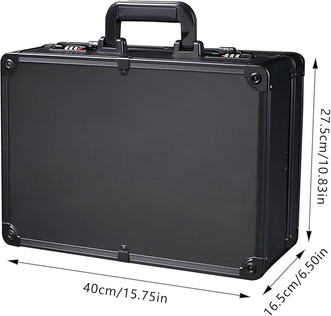 Professional Barber Case, Beauty Salon Barber Case with Code Lock, Hair Stylist Tool Kits Organizer Barber Travel Carry Case Hairdresser Tool Box for Beauty Salon Makeup Artist (Black)