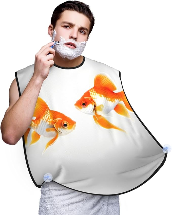 Tahiti Beach Print Beard Bib Shaving Apron, Beard Hair Trimming Cape Gift For Dad