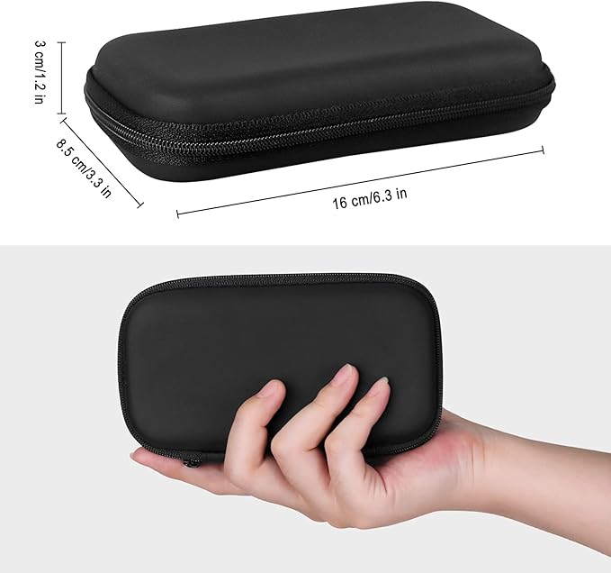 Tuciyke Tampon Storage Bag,Black Tampon Organizer Bag with Zipper Pack of 2 Small Pouch for Feminine Products 6.3x3.3x1.2inches Portable Period Bags for Women,Ladies