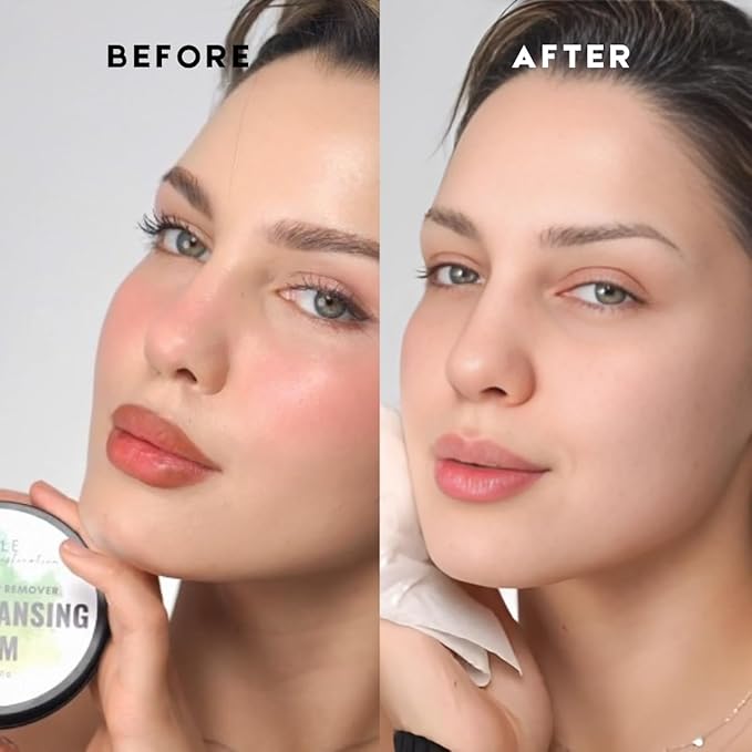 Tallow Cleansing Balm - With Grass-fed Beef Tallow, Papaya Enzyme | Waterproof Makeup Remover Balm | Natural Face Cleanser Oil | Sulphate Free | for sensitive skin, MADE IN USA - 3.17 oz/ 90 g