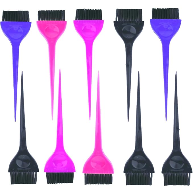 10 Pcs Hair Coloring Dye Brush Set Salon Hair Color Application Brush Tinting Comb Tool Kit for Salon Use and Home DIY(4 Colors)