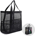 Smanllan Horse Grooming Organizer Bag,8 Pockets Waterproof Horse Grooming Tote Bag with Mesh (Black)