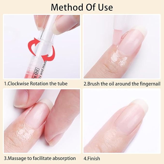 28PCS Cuticle Oil Pen Sweet Almond Nail Growth Serum and Repair Treatment Hydrating Oil for Dry Cuticles and Skin Cuticle Buddy Revitalize Nails with Radiant Cosmetics' Nail Growth Oil