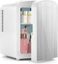Xbeauty Mini Fridge, 4L Portable Small Refrigerator for Skincare, Cosmetics, Food & Drinks, Cooling&Heating, Compact Refrigerator for Bedroom, Dorm, Car, Office, White