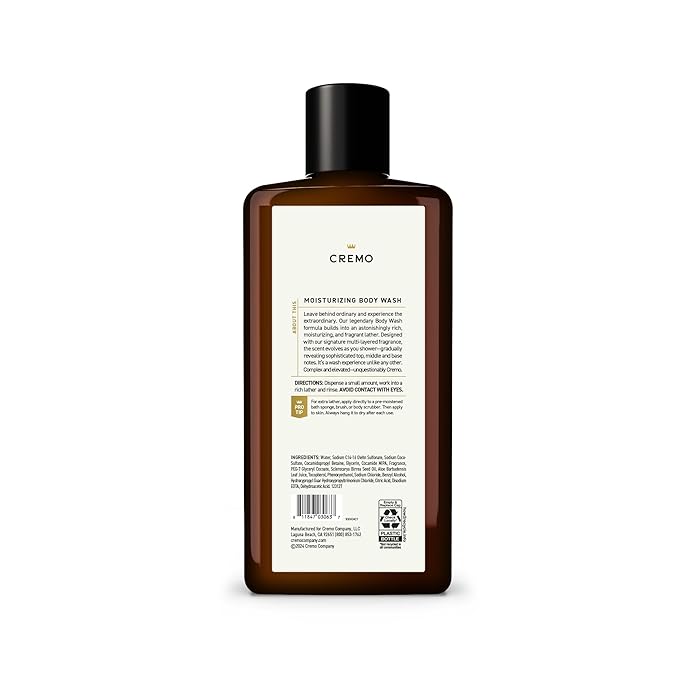 Cremo Body Wash for Men, Rich-Lathering Silver Water & Birch, 16 Fl Oz