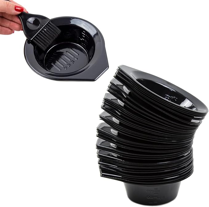 Disposable Dye Mixing Bowls 50 Pack - Plastic Color Containers for Salon and Professional Use - Lightweight Tools for Coloring Application