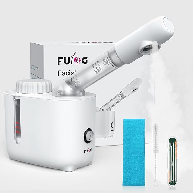 Facial Steamer Nano Ionic Face Steamer with 360° Rotating Arm, Esthetician Facial Steamer for Deep Cleaning, Portable Spa Facial Machine for Home Salon