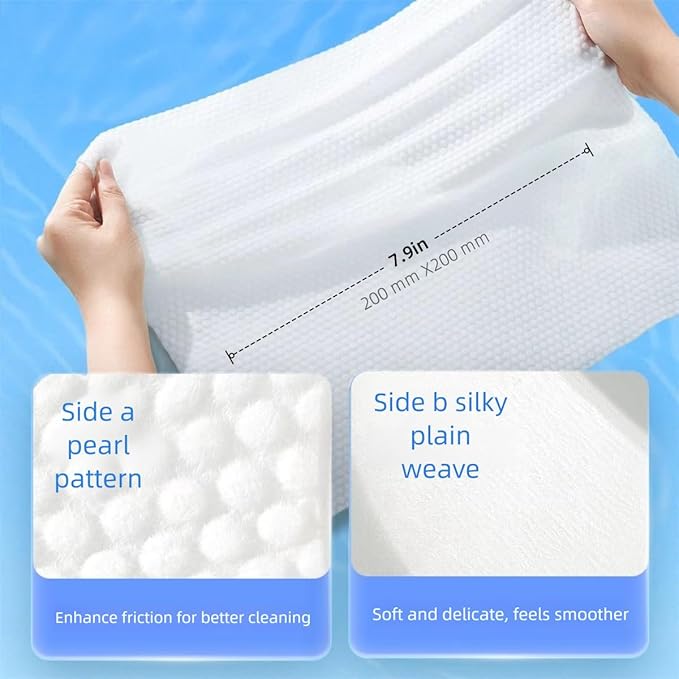 MIXUISEE◆thick and soft Face Towels.Disposable face towel.100% Cotton facial cloths.Super thick 130%. Suitable for makeup removal and cleansing.and applicable to sensitive skin.(360 pieces)