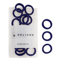 Heliums Small Soft Hair Ties - Navy Blue - 1 Inch Mini Nylon Bands, No Damage Ponytail Holders for Kids, Braids, and Thin Hair - 30 Count