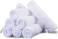 Microfiber Facial Cloths (Facial Towels), 8 Pack (12 x 12 inch), Super Absorbent, Quick Drying Fast, Soft, Eco-Friendly, for Facial Wash Cleansing, Make-up Removal, Baby and Travel (White)