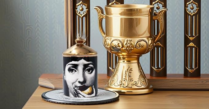 Big Eye Starry Sky Aromatherapy Candle Jar With Lid Ceramic Makecup Cotton Swab Holder Home Deocrative Bottler, Home Fireplace Kitchen Dining Decor For Living Room Knick Knacks Candle Holders (F3)