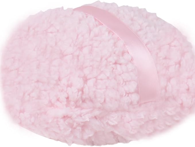 Extra Soft Powder Puff, 6" x 3" Large Body Powder Applicator, Loose Dusting Powder Puffs for Women (Only Pink Puff)