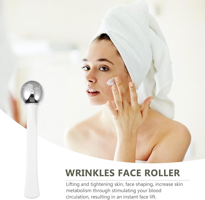 EXCEART 6pcs Eye Cream Applicators Face Eye Roller Massage Care Applicator Wand Stick Metal Cream Roller Wand