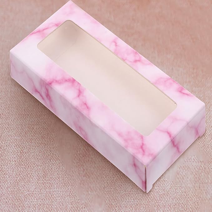 Leadigol 30PCS Empty Eyelash Boxes, Empty Eyelash Packaging Box and Tray, Eyelash Storage Case Lash Case Holder Tray, Fake Lashes Holder Set, Soft Paper Lash Case