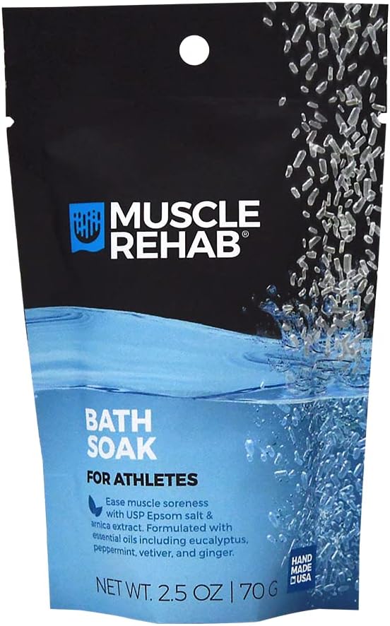 Epsom Salt Bath Soak 5 Travel Packets - with Arnica and Magnesium for Muscle Pain Relief - Portable Foot Soak for Athletes and Active Recovery