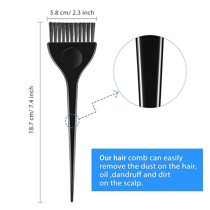 Boao 6 Pcs Hair Color Dye Brush Set Color Tint Applicator for Hair Stylist Reusable Coloring Tinting Brush Kit for Women Men Salon Use Dyeing Home DIY(6 Colors)