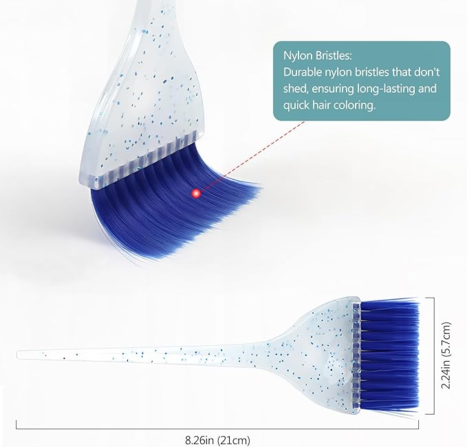 3-Piece Hairdressing Suite: Precision Applicator Brushes for Hair Dye & Styling - Salon-Quality Tools for Home and Professional Use
