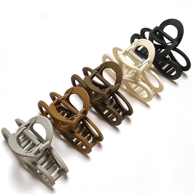 3.3 Inch Hair Claw Clips, No Slip Matte Not Easy to Break Claw Clip for Women's Thin & Medium Thick Fine Hair, 5 Pack