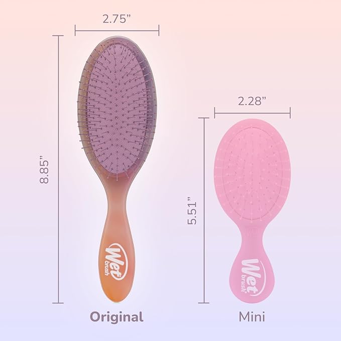 Wet Brush Original Detangler Hair Brush, Pink (Desert Afterglow), Ultra-Soft IntelliFlex Bristles, Detangling Bristles Glide Through Tangles (Wet Dry & Damaged Hair), Women & Men