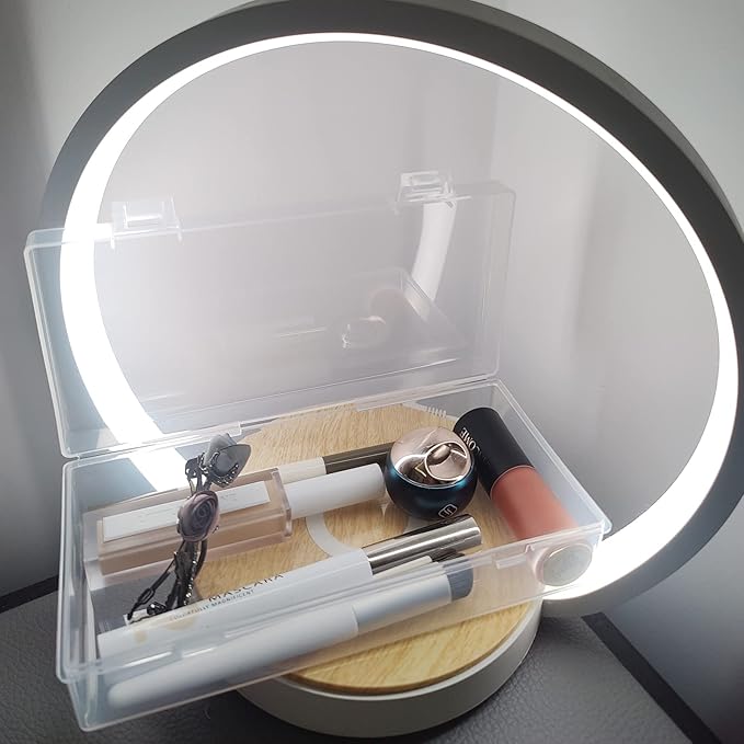 6 Pack Rectangular Clear Plastic Storage Containers Box with Hinged Lid for Beads and Other Small Craft Items (7.28 x 3.54 x 1.77 inch)