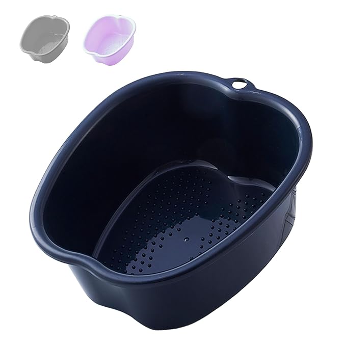 AXLOFO® Foot Soaking Tub Large Size Foot Basin, Feet Soaking Tub with Massage Acupoint, Pedicure Feet Soak Basin Plastic Bucket for Women and Men (Black)
