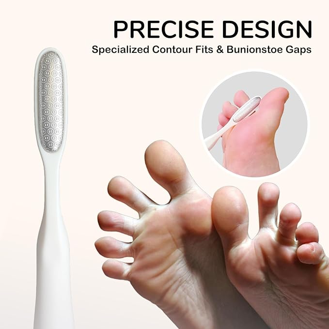HANMU Dual-Sided Foot File & Toe Callus Remover Set - Durable Dead Skin Remover for Feet & Hands, Easy Clean & Hygienic Foot Scrubber, Smooth Rough Skin, Premium Pedicure Tool for Women Men