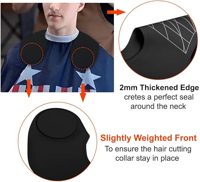 Silicone Hair Cutting Guide Collar - Waterproof Cutting Mat for Hair Stylist - Hair Cutting Cape