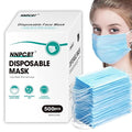 500 Pcs Blue Disposable Face Masks, 3 Ply Face Masks Disposable for Adults, Disposable Blue Mask