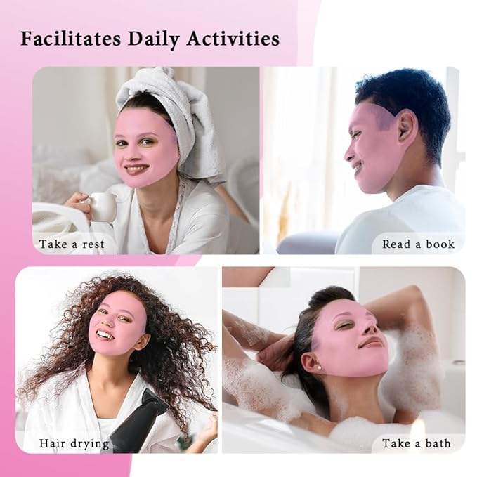 Silicone Face Mask Cover and Ice Face Pack Mask, Cooling Hot Eye Face Compress Reusable Skin Care Gift Set for Women Acid Puffiness Relief Swelling Migraine Beauty Spa Essentials