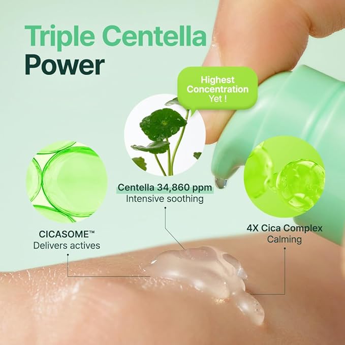 PURITO Centella Unscented Serum for Sensitive Skin – Lightweight Calming & Skin Barrier Repair, 34,860 ppm Soothing Serum, Vegan & Cruelty-Free, Korean Skincare, 2 fl.oz / 60ml