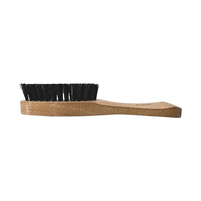 Phillips Brush Co Boar Bristle Beard Brush - Compact, Lightweight, Wooden Men's Grooming Tool for Facial Hair