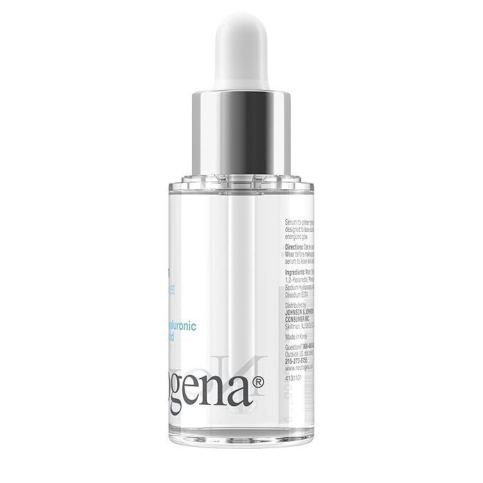 Neutrogena Hydro Boost Glow Booster Primer & Serum, Hydrating & Moisturizing Face Serum-to-Primer Hybrid, Infused with Purified Hyaluronic Acid & Designed to Instantly Hydrate, 1.0 fl. oz
