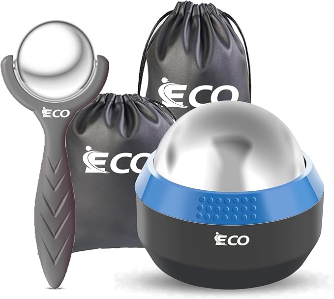 iECO Cold Massage Roller Ball - Ice Roller Ball for Muscles Deep Tissue, Cold & Heat Therapy, Plantar Fasciitis Roller