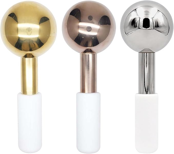 Unbreakable Cryo Stick for Beauty Routines,360 Ice Globes for Face & Eyes,Portable Facials Cold Roller Colling Globes Unbreakable Stainless Steel Cryo Stick