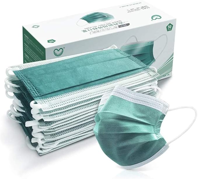 Disposable Face Mask 4-Ply for Adult, Soft Face Masks, Breathable Safety Mask…
