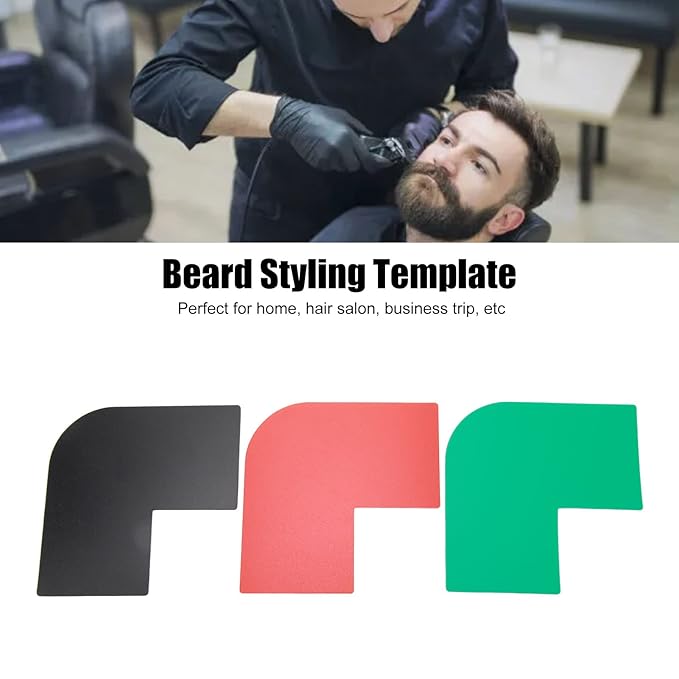 3pcs Beard Shaping Tool Templatefor Men Mustache Sideburns Template Styling Tool for Jaw Cheek Neck Line
