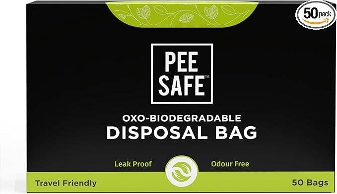 PEESAFE Sanitary & Tampon Biodegradeble Disposal Bags | Tampons Disposable Bags | Sanitary Pads Disposable Bags | Leak Proof, Odour Free & Travel Friendly | 50 Bags (Pack of 1)