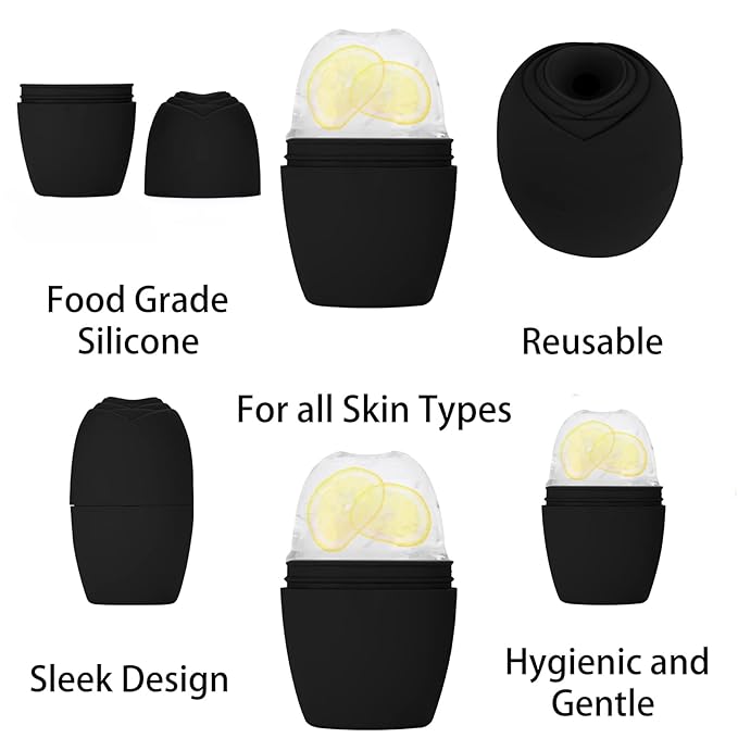 2Pack Ice Face Roller, Silicone Ice Roller for Face to Tighten and Lift Skin, for Face & Eye Puffiness Relief, Reusable Facial Mold for Neck to Enhance Natural Glow, Skin Care for Women Beauty