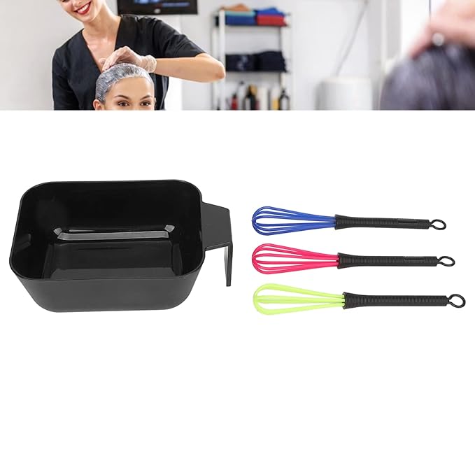 Hair Tinting Bowl Color Mixing Kit Include 1 X Hair Tinting Bowl and 3 X Mixer Hair Tinting Whisk