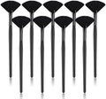 9 Pieces Facial Fan Mask Brushes, Soft Facial Applicator Brushes Tools for Peel Glycolic Makeup for Mud Cream(Full Black)