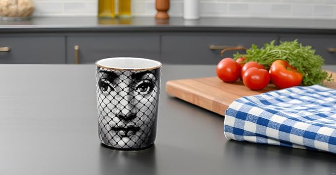 Big Eye Starry Sky Aromatherapy Candle Jar With Lid Ceramic Makecup Cotton Swab Holder Home Deocrative Bottler, Home Fireplace Kitchen Dining Decor For Living Room Knick Knacks Candle Holders (F9)