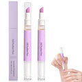 2-in-1 Cuticle Oil Pusher Pen, Ceramic Cuticle Remover Pen for Nails, Nail Care Buffer Pens for Hangnails, Dry & Damaged Nails, Moisturiz Polish Brighten (2Pcs)
