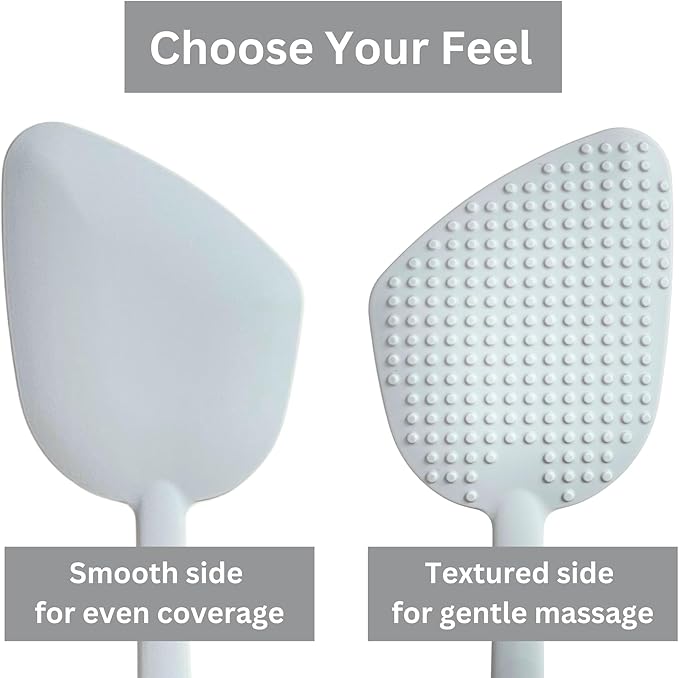 Bendable Lotion Applicator for Back & Body (Microfiber Mitt Included) - Sunscreen, Self Tanner, Medication, Body Lotion Applicator for Back