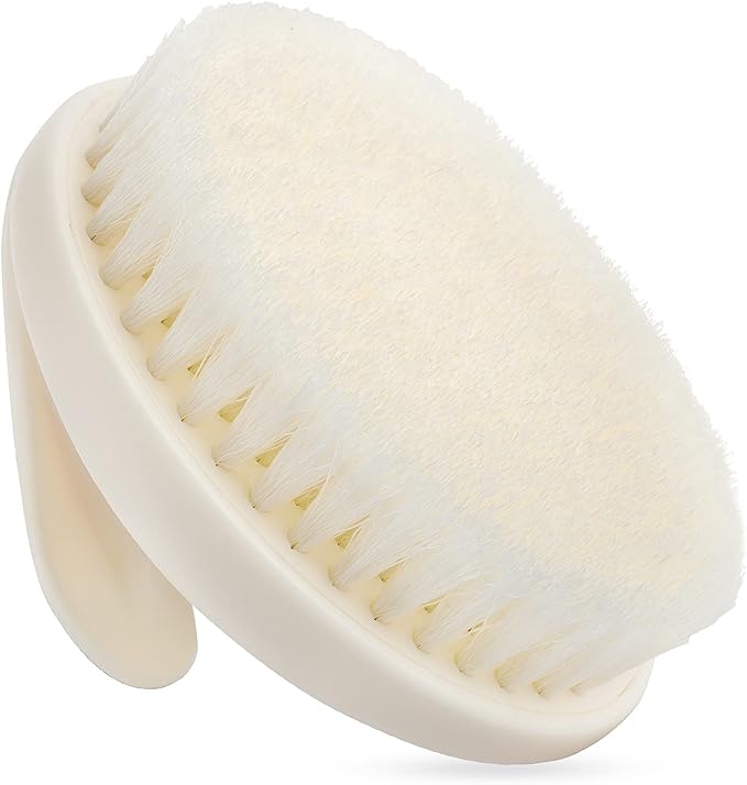 Dry Brushing Body Exfoliating Brush, Anti Slip Body Scrubber for Shower, Shower Body Cleaning Brush for Deep Cleansing & Soften Skin, Improve Circulation (Cream White)