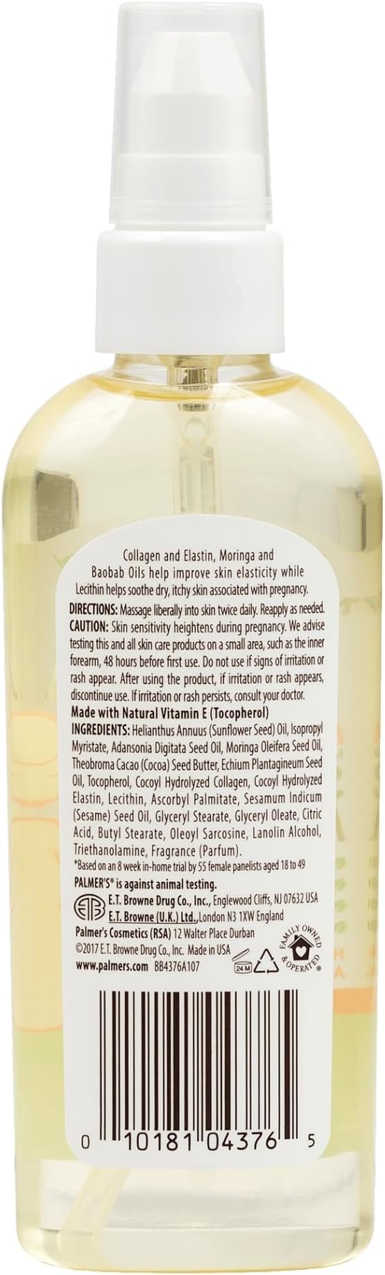 Palmer's Cocoa Butter Formula Massage Oil for Stretch Marks and Pregnancy Skincare, 3.4 Ounces