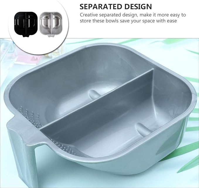 Hair Dye Mixing Bowls Double Set with Handle 6.81 Inch Hair Color Bowls for Salon and Home Use Coloring and Highlighting Tool