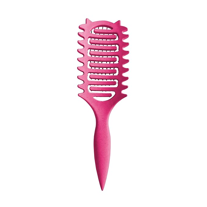 Curl Defining Brush,2026 Vented Hair Brush for Detangling Styling,Curl Defining Brush,Shaping And Defining Curls For Women And Men (Rose Red)