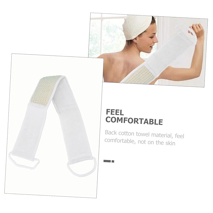 2pcs Exfoliating Back Scrubber Strap Soft Bath Accessory for Gentle Skin Cleansing and Massage Easy to Clean Suitable for All Skin Types
